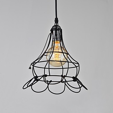 40w retro loft style edison vintage industrial lighting pendant lights with metal cage,lamparas colgantes