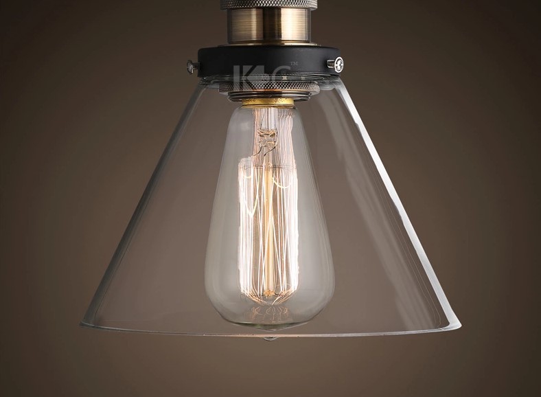 60w edison loft style industrial lighting vintage pendant lamp with glass lampshade,lustres de sala teto pendente