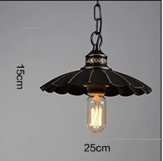 60w loft edison vintage pendant light fixtures industrial lamp with black lampshade,pendentes luz