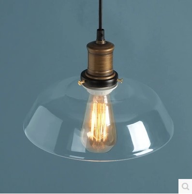 60w loft style vintage lamp industrial pendant light fixtures with glass lampshade,edison retro lamp industrial