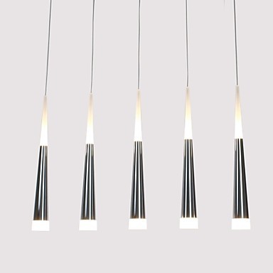 acrylic modern led pendant light lamp with 5 lights for dining room, lamparas lustres e pendente de sala teto