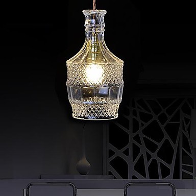 bottle shape hanging lamp modern led pendant light for home lighting, luminaria lustres e pendentes de sala