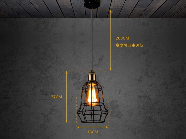 country retro loft vintage lamp industrial pendant lights with edison bulbs ,lamparas colgantes industrial