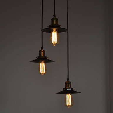 edison bulb retro loft style vintage pendant light lamp with 3 lighting,lustre de sala lamparas colgantes