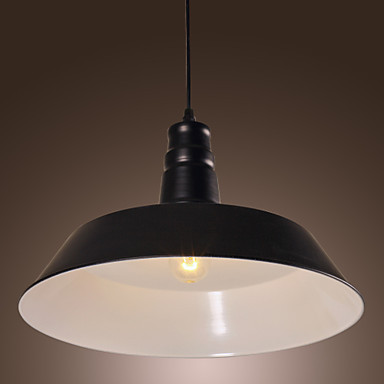 handing loft style vintage industrial pendant light with black metal shade in country style