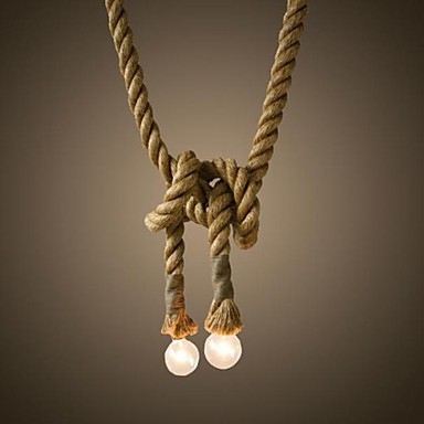 retro country loft style edison bulb vintage industrial pendant light lamp with hemp rope