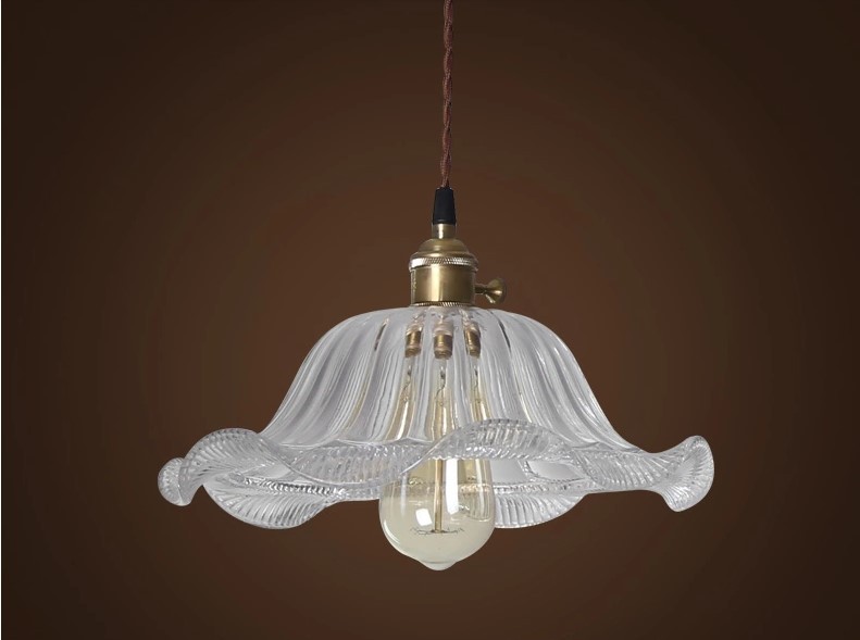 retro loft style pendant lights vintage industrial lighting lamp with glass lampshade edison ,lustres de sala teto pendente