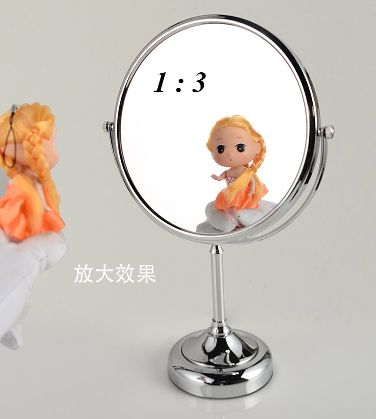 6" dual makeup mirrors 1:1 and 1:3 magnifier 360 degree hd cosmetic bathroom double faced bath mirror table cosmetic mirror 378