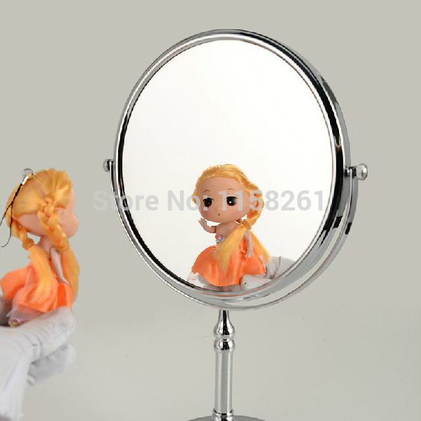 8"beauty desk makeup mirror rotating double faced cosmetic mirror shaving mirror bath mirror accessories hsy-728