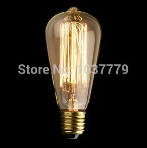 by ups to usa 16pcs /lot st64 edison filament bulbs e27 vintage handmade art decorative lamps