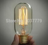 to usa 32pcs /lot t45 filament old style edison filament bulb e27 vintage handmade art decorative lamps