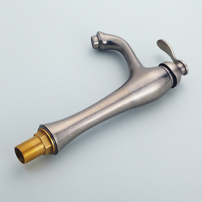 new design brass single handle basin mixer antique silver brass basin faucet y103a