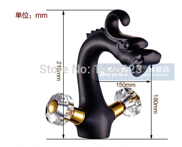 good-quality bathroom deck mounted dual handles basin sink faucet oil-rubbed bronze finished with and cold water