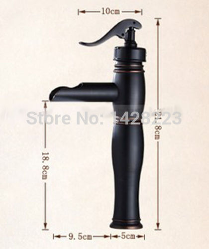 oil rubbed bronze deck mounted tall bathroom basin faucet single handle vessel sink basink mixer tap
