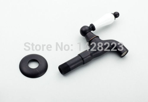 oil rubbed bronze mop pool faucet wall mount laundry single cold water machine taps