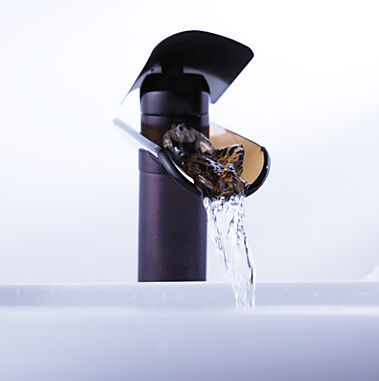 oil rubbed bronze glass waterfall faucet mixer tap waterfall glass spout mixer torneira banheiro misturador
