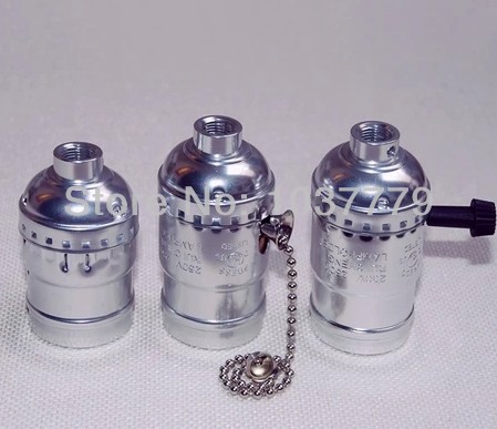 16pcs/lot silver color aluminum e27 pendant lamp accessories lamp holder