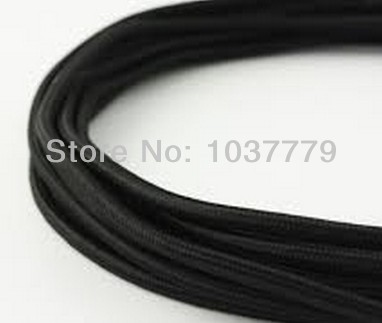 2x0.75mm2 textile braided power cable black color