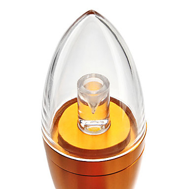 5pcs/lot e14 led candle bulb lamp e14 1w ac110-240v white/warm white light golden shell