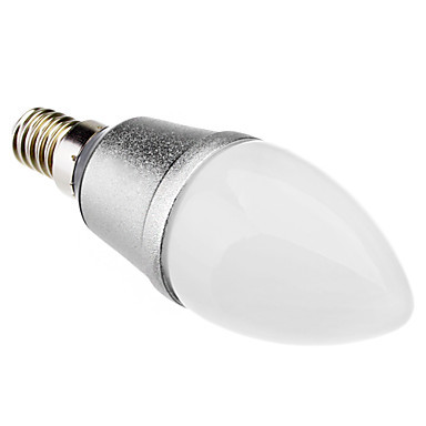 6pcs/lot e14 led candle light lamps bulb 3w 210-240lm ac110/220v warm white/white for home