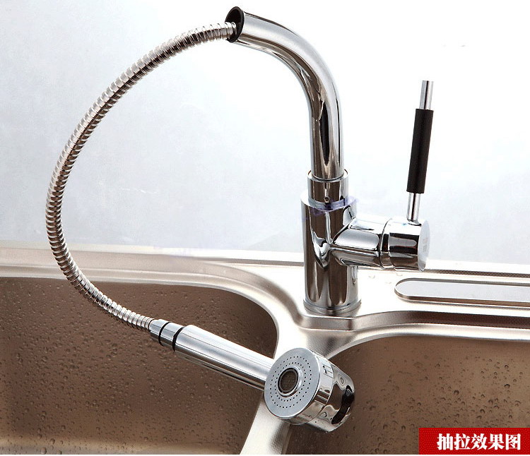 brand new pull out tap mixer, brass body chrome finish ceramic valve