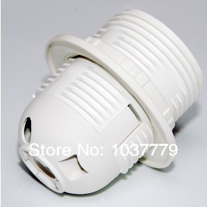 full screw shape single shade ring white plastic lamp holders