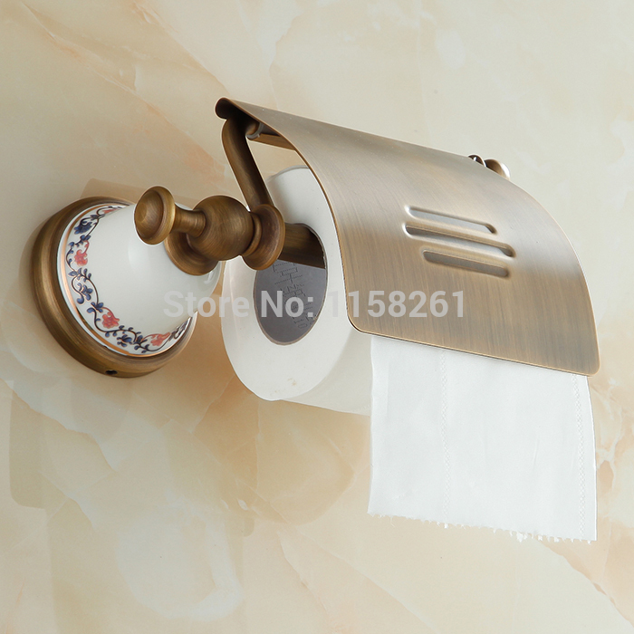 antique wall-mounted toilet roll holders toilet paper storage with cover bathroom accessories xl-3320f