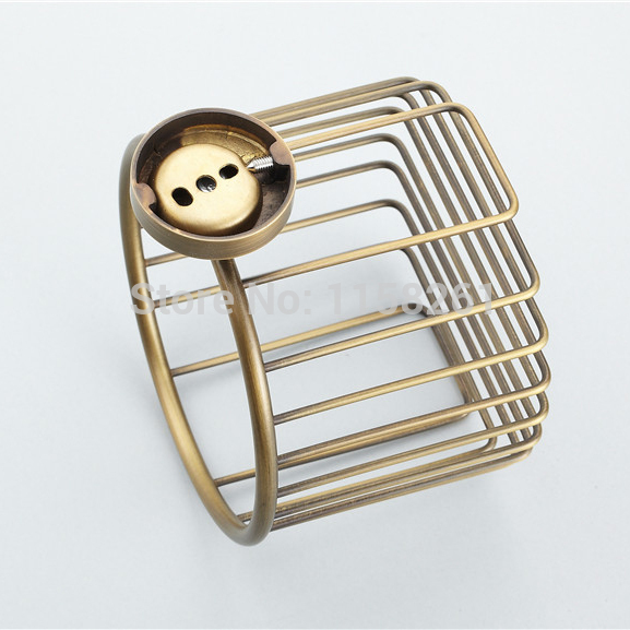 new euro style whole and retail bronze bath brass toilet paper holder roll holder cosmetic shower storage kh-8682