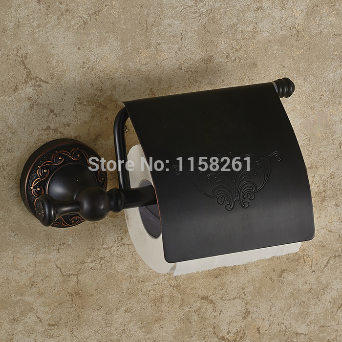 sanitary antique black full copper roll holder toilet paper holder towel rack box bathroom accessories h91351r