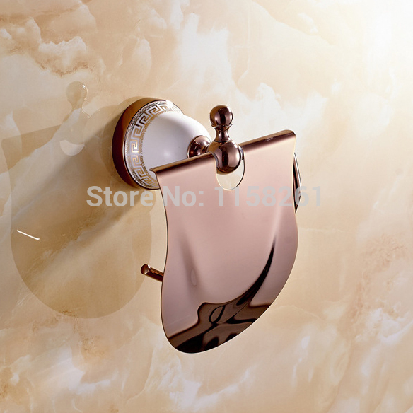toilet paper holder,roll holder,tissue holder,solid brass rose gold finished-bathroom accessories products 5708