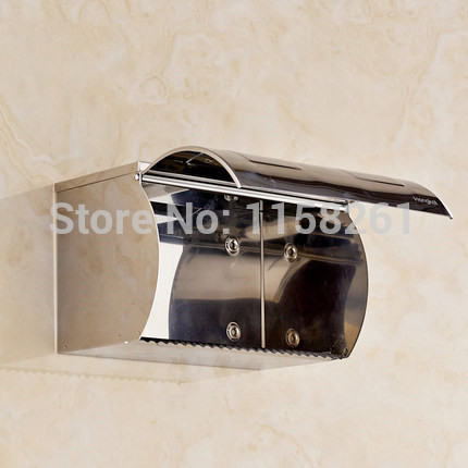 ultra long stainless steel toilet paper box closed type paper holder paper towel holder grass tray belt ashtray bk6806-10