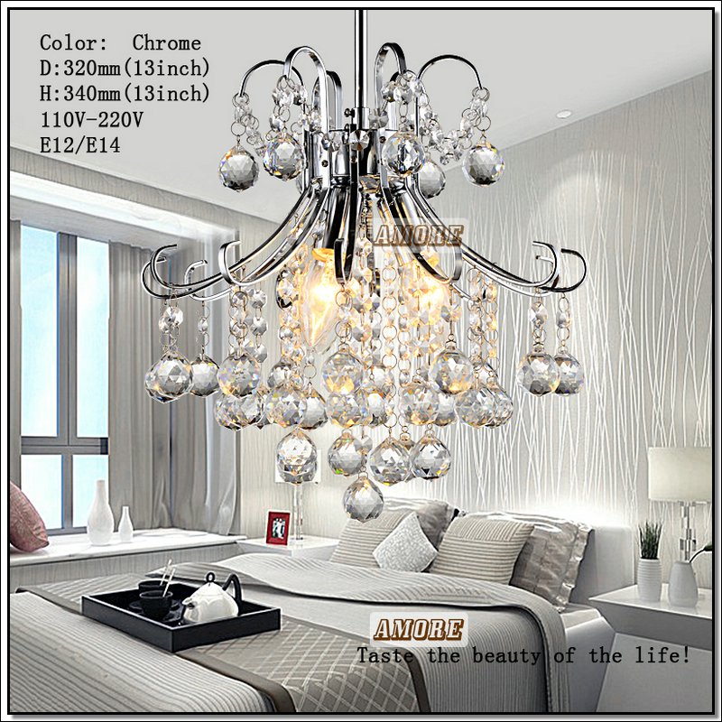 modern 4 lights clear chandelier crystal light fixture cristal lustre suspension hanging lamp for bedroom with guarantee