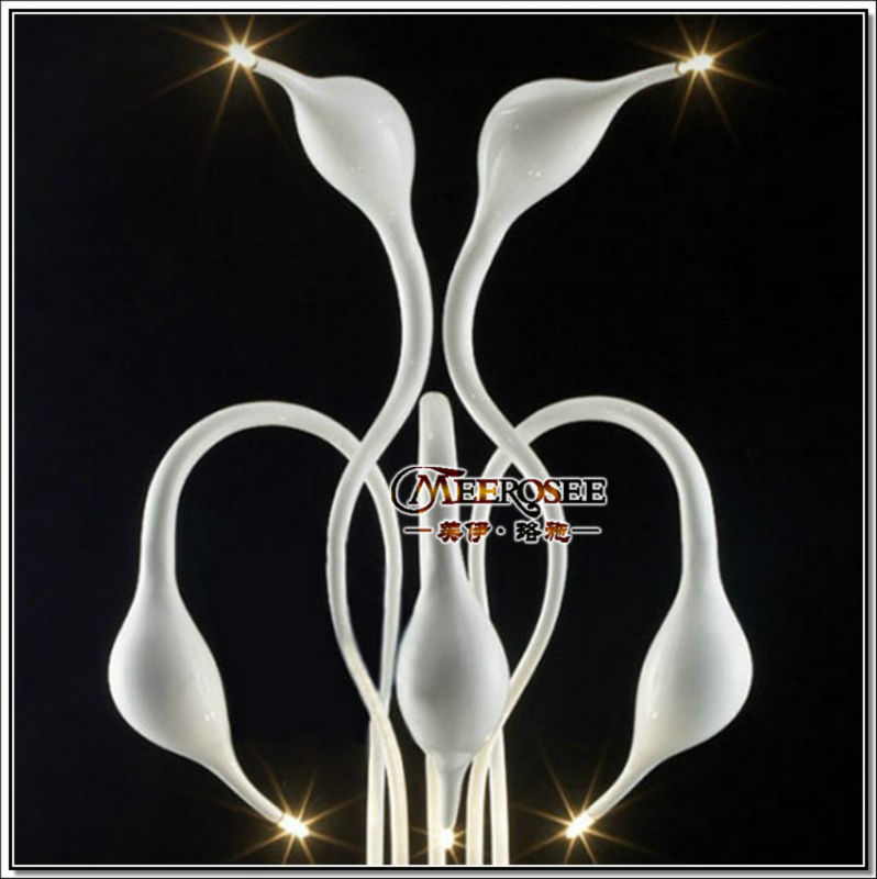 swan design white wall sconces light fixture with 5 swan lights