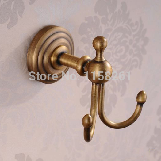 new arrival-european artistic antique brass bathroom towel/cloth hook wall mount clothes hook coat/hat hanger hj-1201af