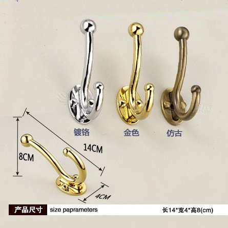 new design robe hook,clothes hook,solid brass construction with golden/silver/antique bronze finish bath accessory 4011-4013