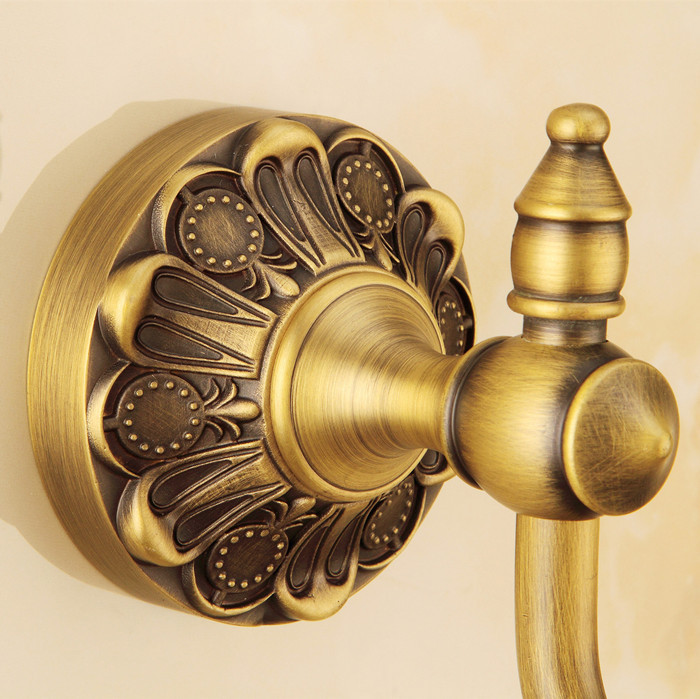 robe hook solid brass clothes hook antique brass bathroom hardware product robe hooks 6013f