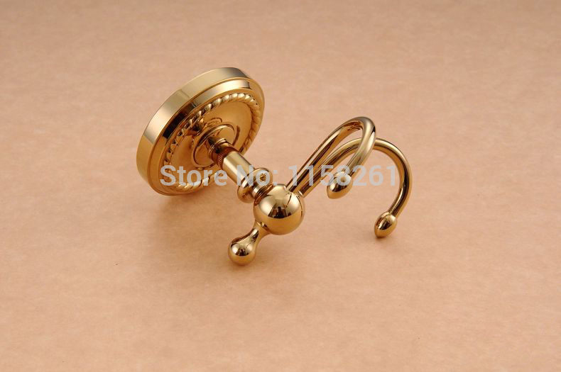 selling robe hook,clothes hook,solid brass construction with golden finish,bathroom accessories bath hardware hj-1301k