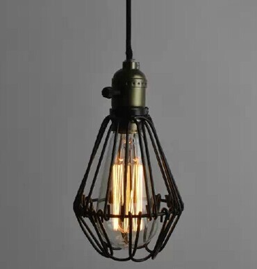 classical 110-220vretro pendant lamp for e27 edison bulb loft vintage pendant light,antique cage pendant lamps
