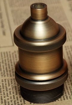 vintage aluminum antique brass lamp holder e27 ceramic socket lamp fitting industrial pendant lamp holders 10pcs/lot