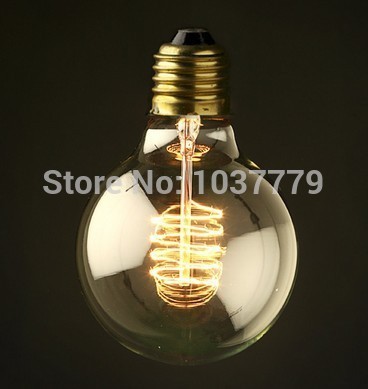 2pcs/lot g80s globe d80mm*l118mm edison filament bulbs 220v e27 60w