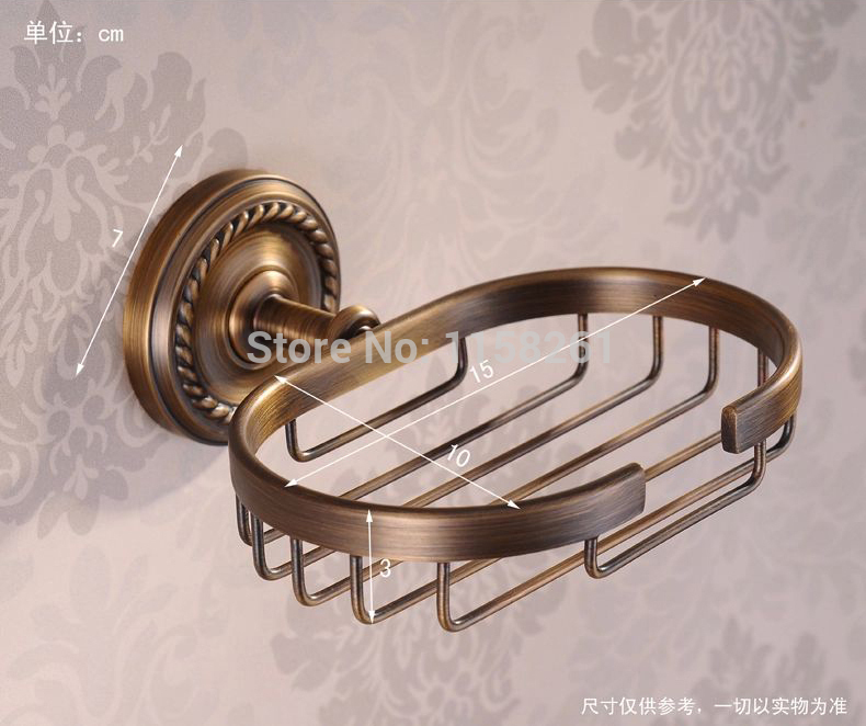 euro style antique brass soap holder copper soap dishes carved pedestal soap basket/ soap base bathroom accessories hj-1306f