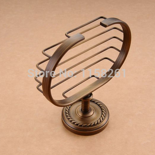 euro style antique brass soap holder copper soap dishes carved pedestal soap basket/ soap base bathroom accessories hj-1306f