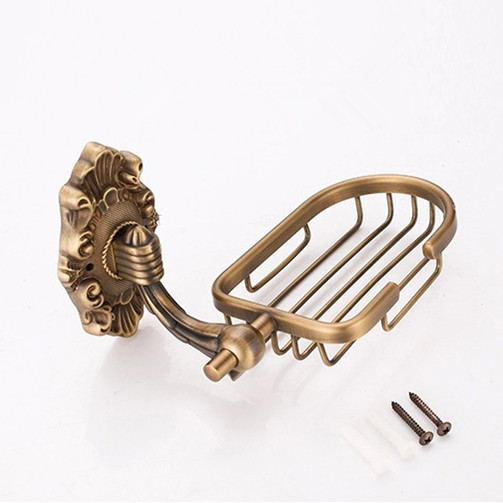 new arrival whole and retail antique brass bathroom soap dish holder basket holder wall mounted hc-30f