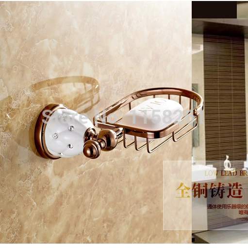 new rose gold finish brass soap basket /soap dish/soap holder /bathroom accessories,bathroom furniture toilet vanity 5306
