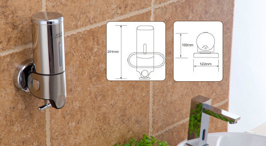 wall-mounted stainless steel soap dispenser sanitizer dispenser for bathroom