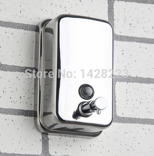 whole and retail wall mounted bathroom chrome stainless steel soap dispenser 800ml