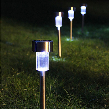 8pc stainless steel led solar garden light lamp ,solar power led lawn lights outdoor lighting luminaria luz
