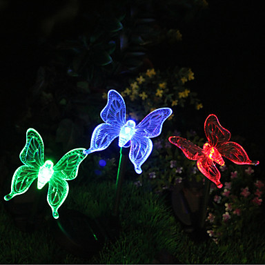 batterfly luminaria led solar garden light lamp ,solar power led lawn lights outdoor lighting luz