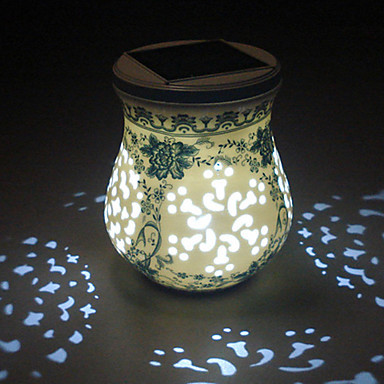 chinese-style ceramic led solar lamp garden light -solar table lamp- solar led night light nightlight