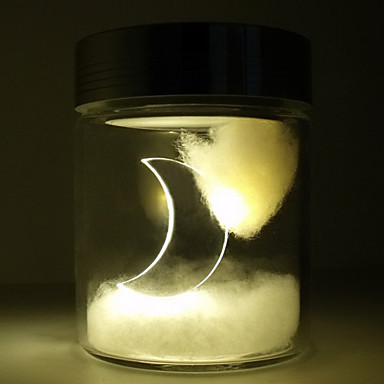 gift moon design led solar garden light -solar table light- solar led night light in jar design